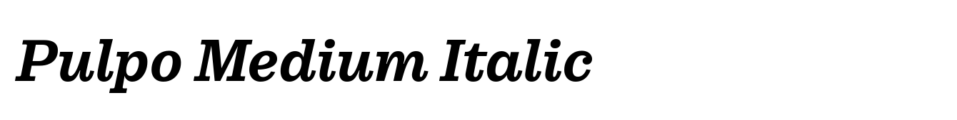 Pulpo Medium Italic